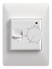 Thermogroup Manual Dial Thermostat 16A Max Load (Floor Sensing Only), White