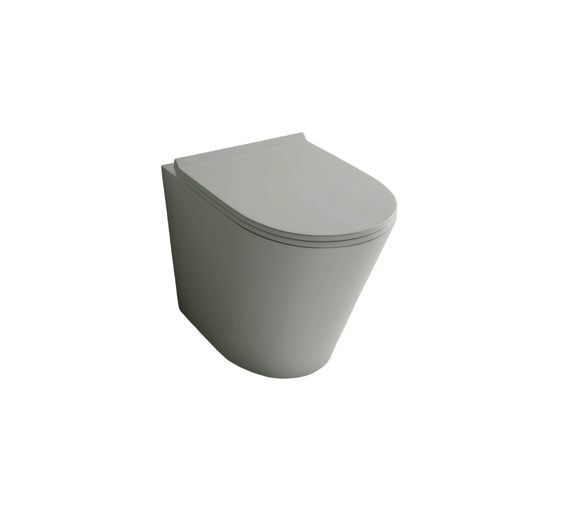 Studio Bagno Manhattan Wall Faced Pan - complete, Gloss White