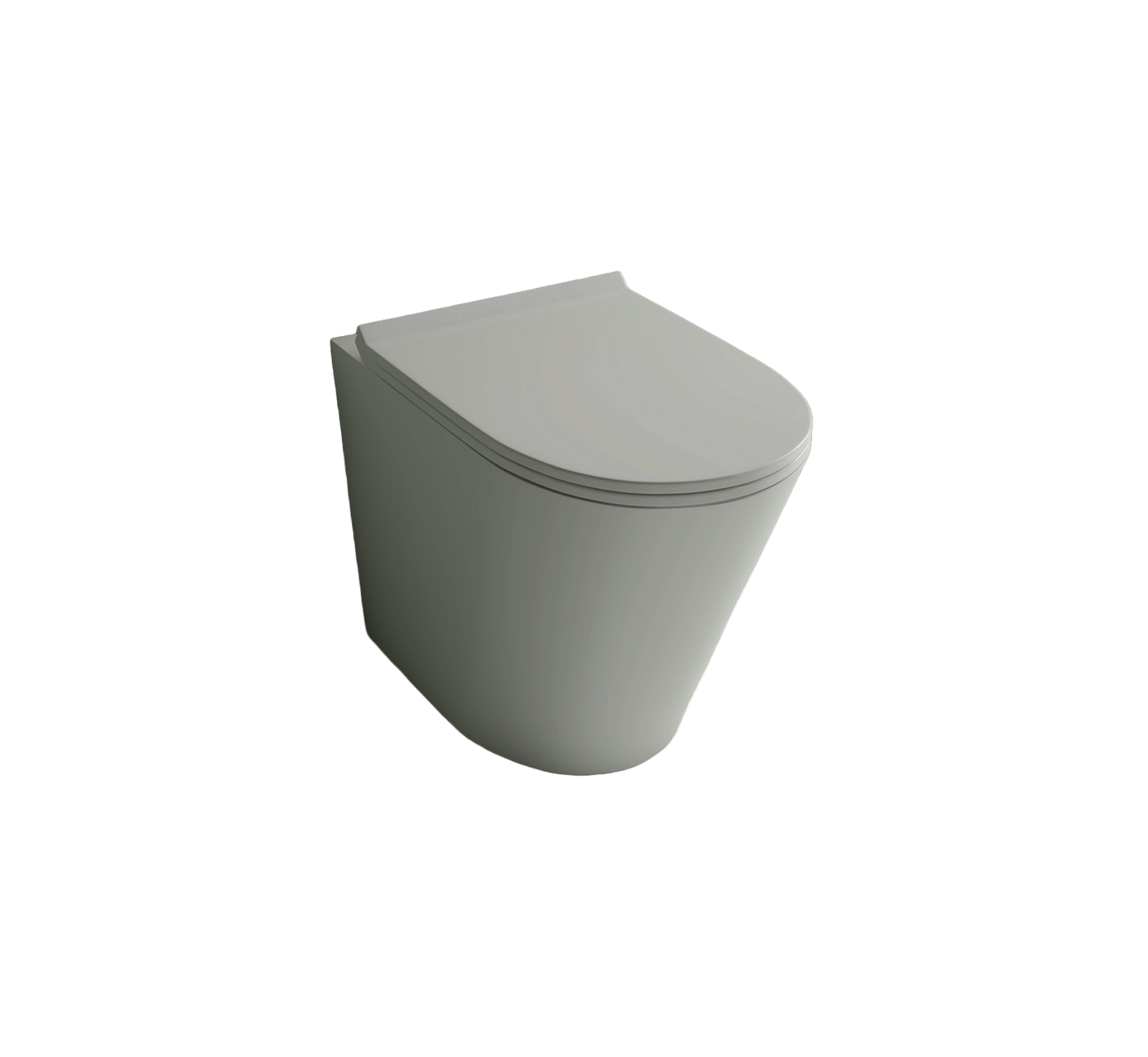 Studio Bagno Manhattan Wall Faced Pan - complete, Gloss White