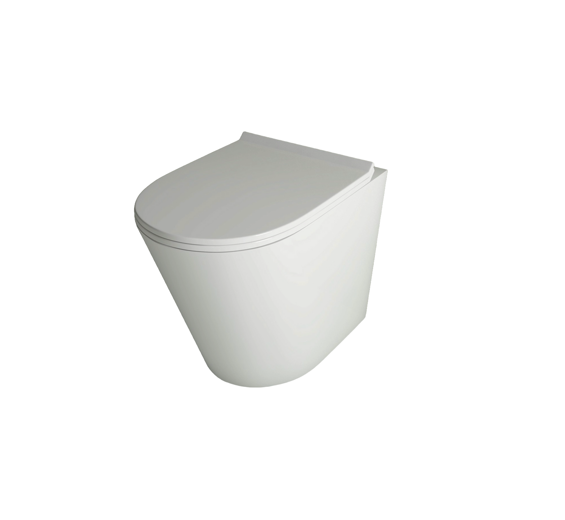 Studio Bagno Manhattan Wall Faced Pan - complete, Gloss White