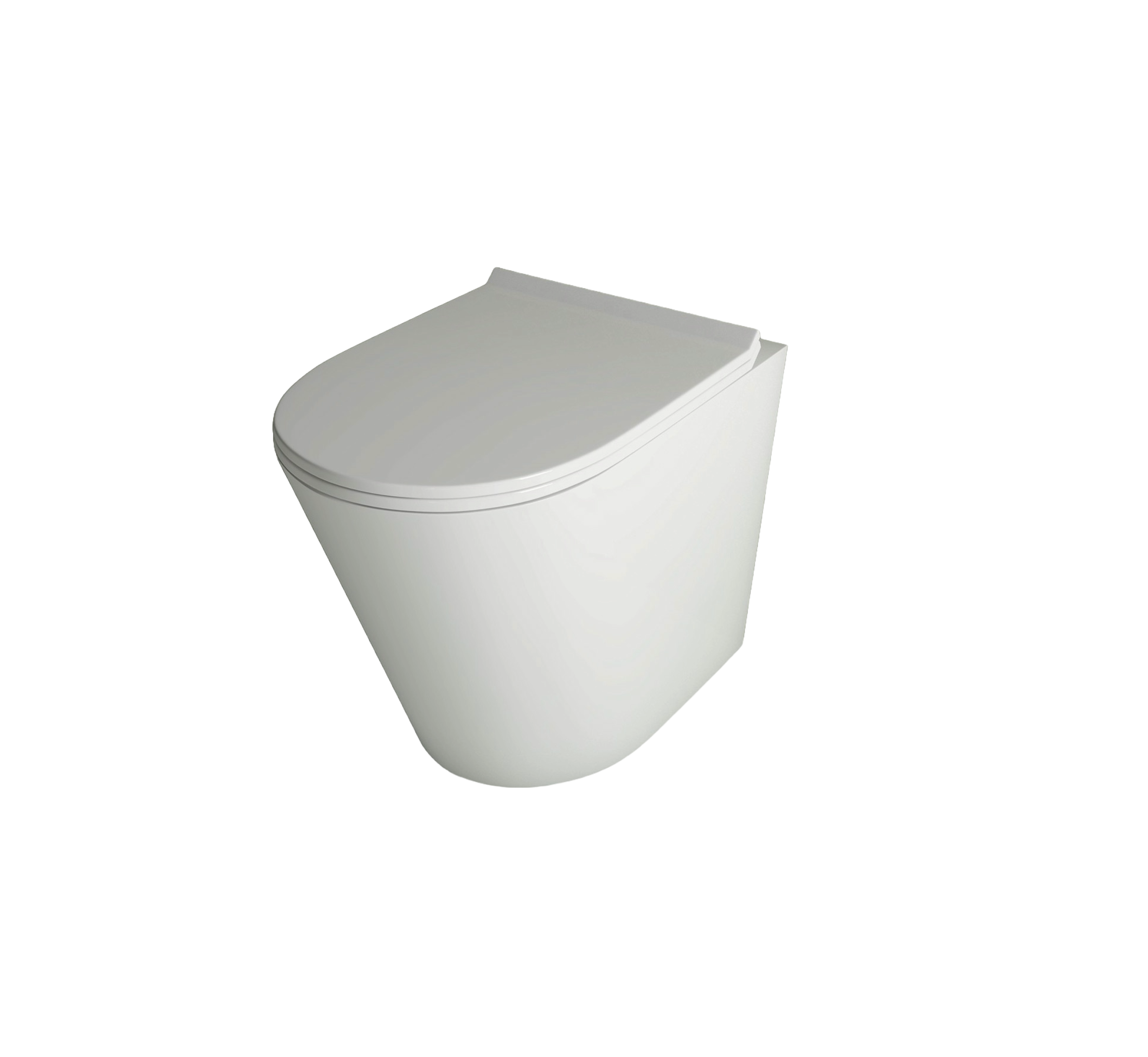 Studio Bagno Manhattan Wall Faced Pan - complete, Gloss White
