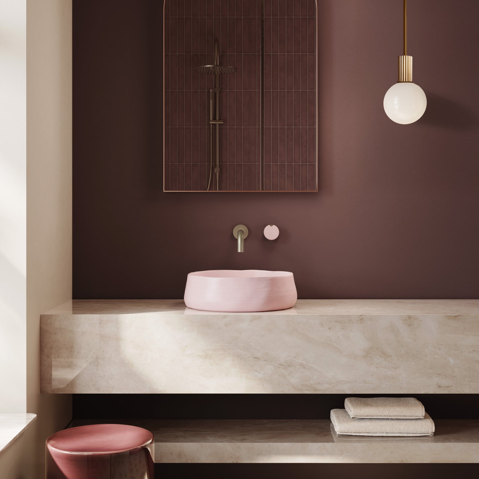 Meir X Nood Co. Alchemy Series, Progressive Basin Mixer, Tiger Bronze/Mid Tone Grey