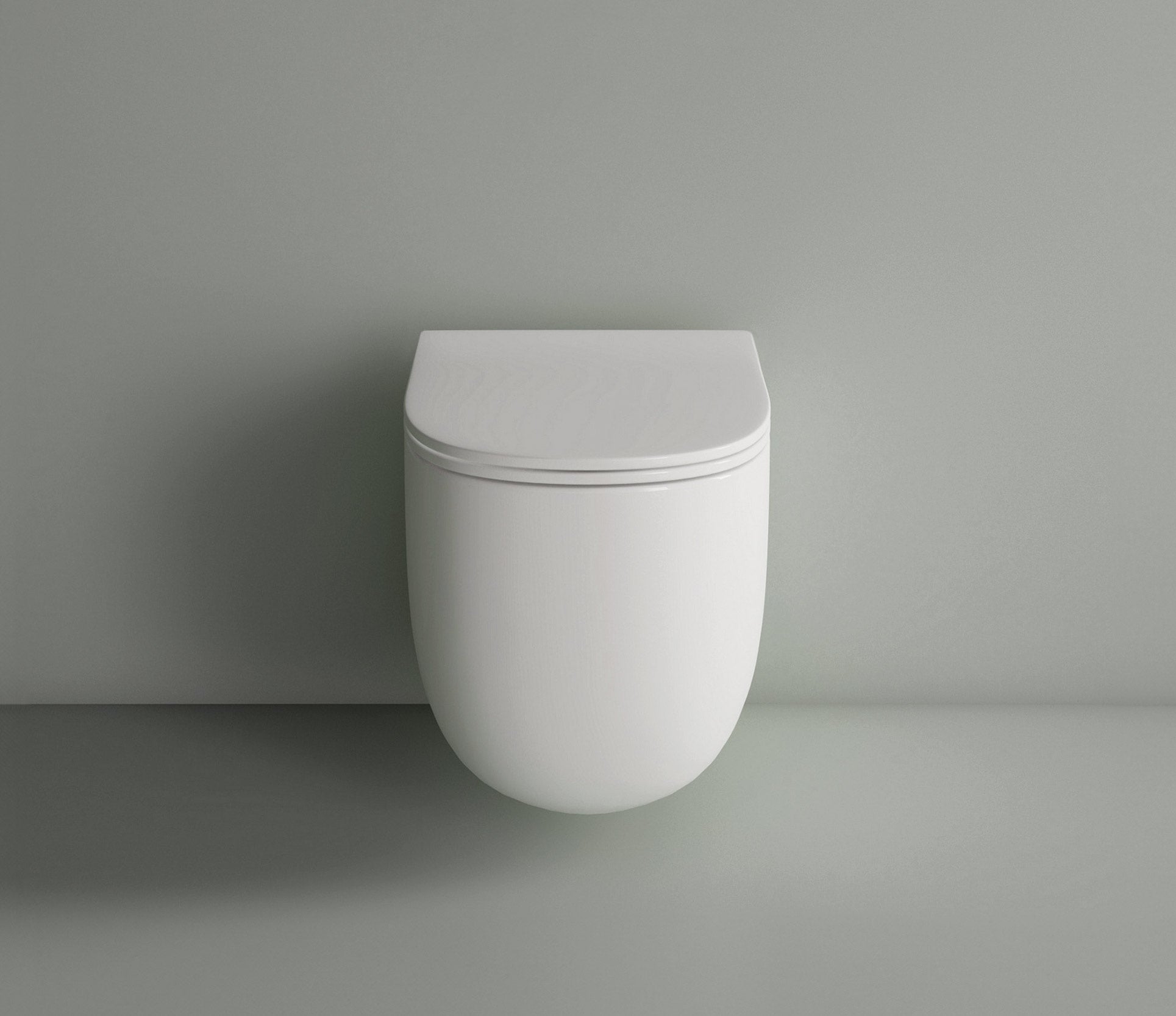 Studio Bagno Milady Wall Hung Package with OLI 74 w/ Frame Mechanical Cistern, Gloss White
