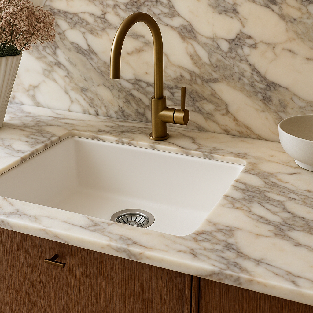 Milano Granite 650mm Sink Single Bowl Sink, Matte  White