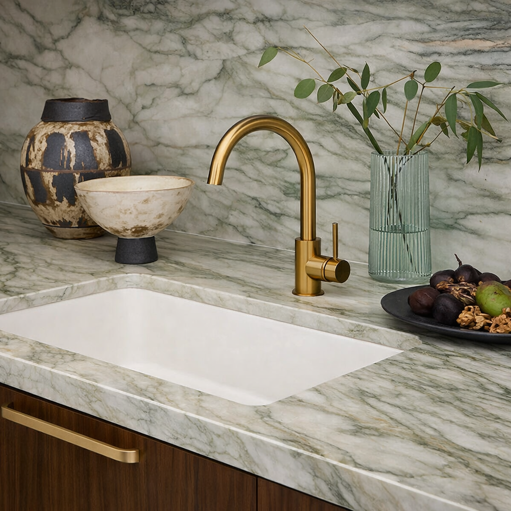 Milano Granite 750mm Single Bowl Sink, Matte  White