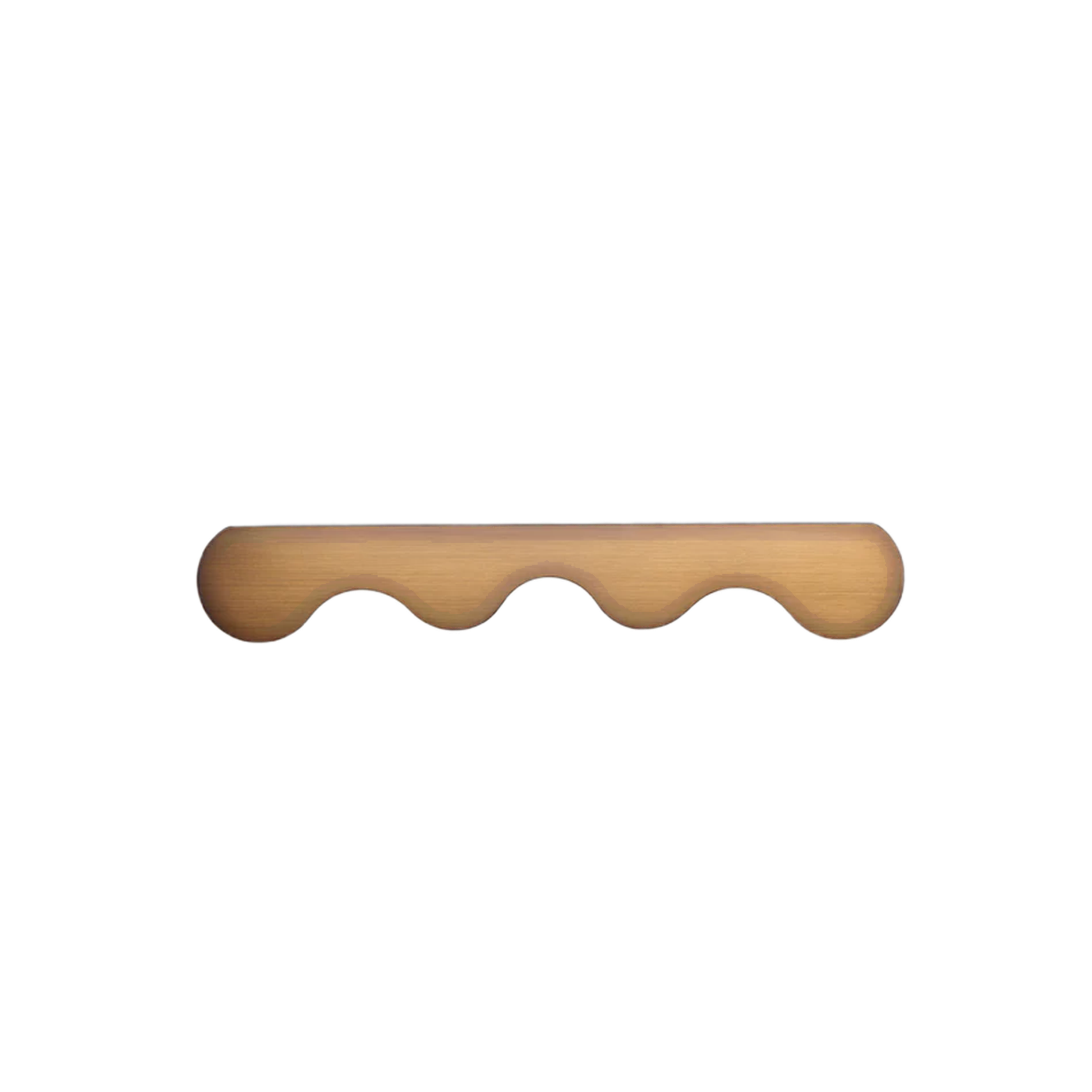 Milano Sculptural wave Cabinet Handle, Brushed Copper