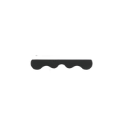 Milano Sculptural wave Cabinet Handle, Matte Black