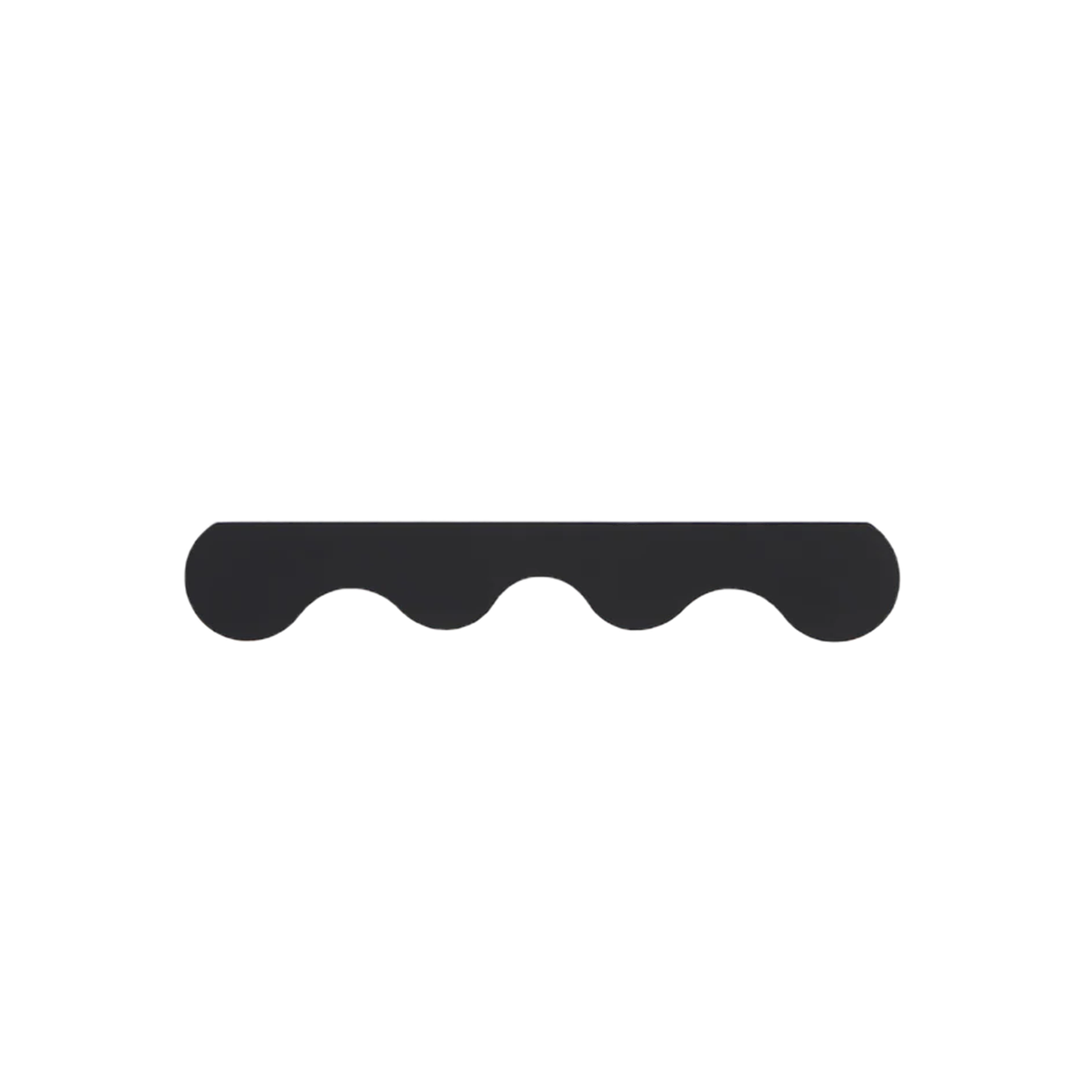 Milano Sculptural wave Cabinet Handle, Matte Black