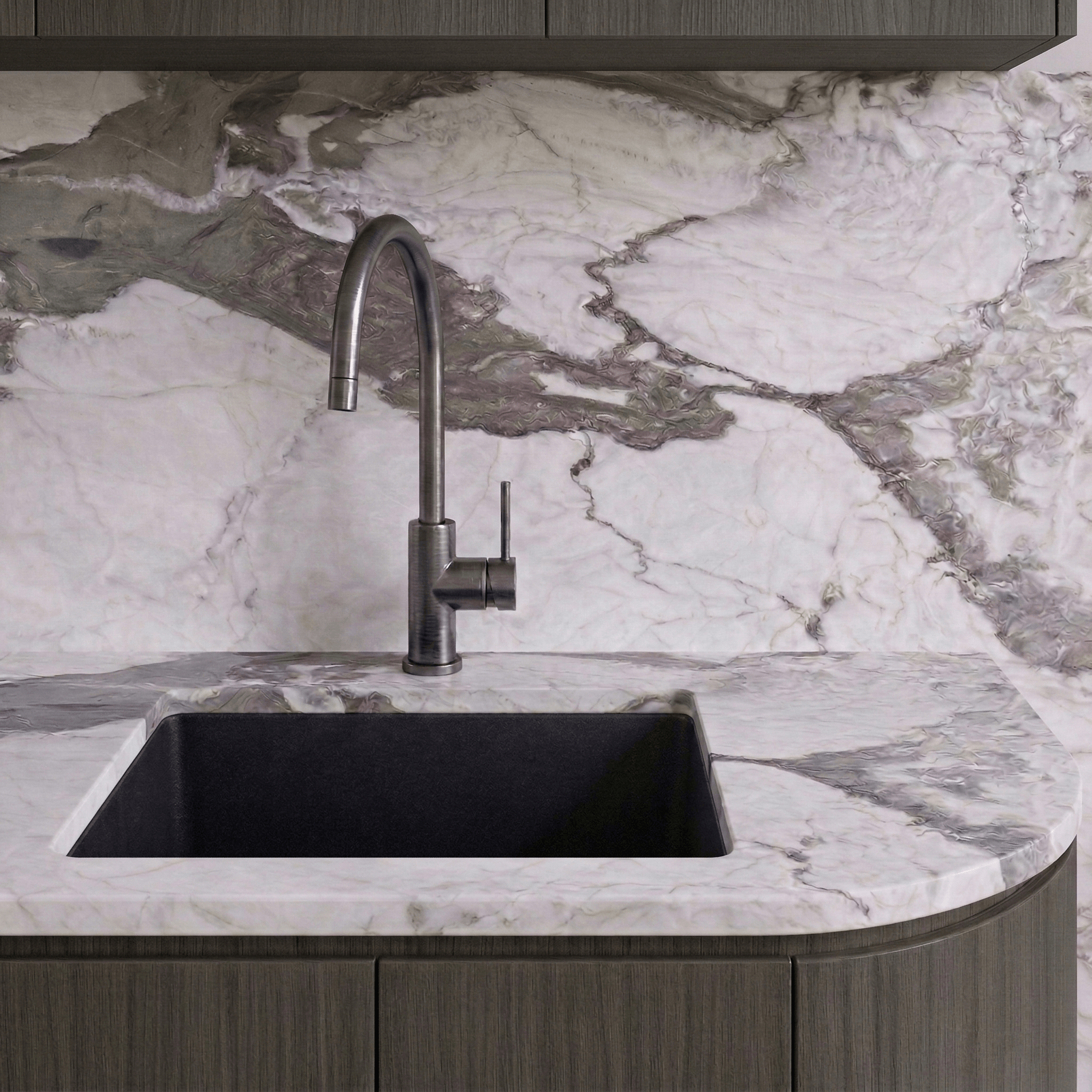 Milano Granite 550x450mm Single Bowl Sink, Matte Black