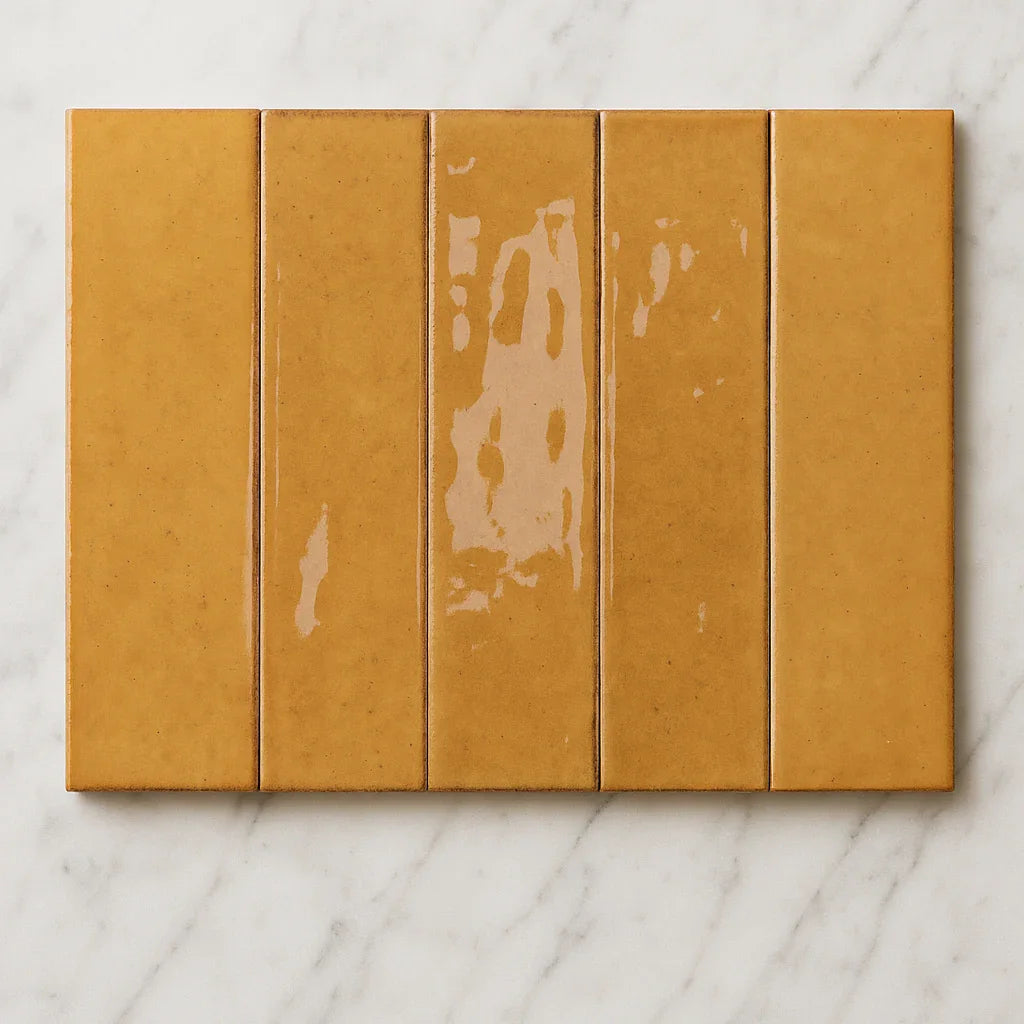 Milano Artisan Gloss Amber 60x240mm Subway Tile