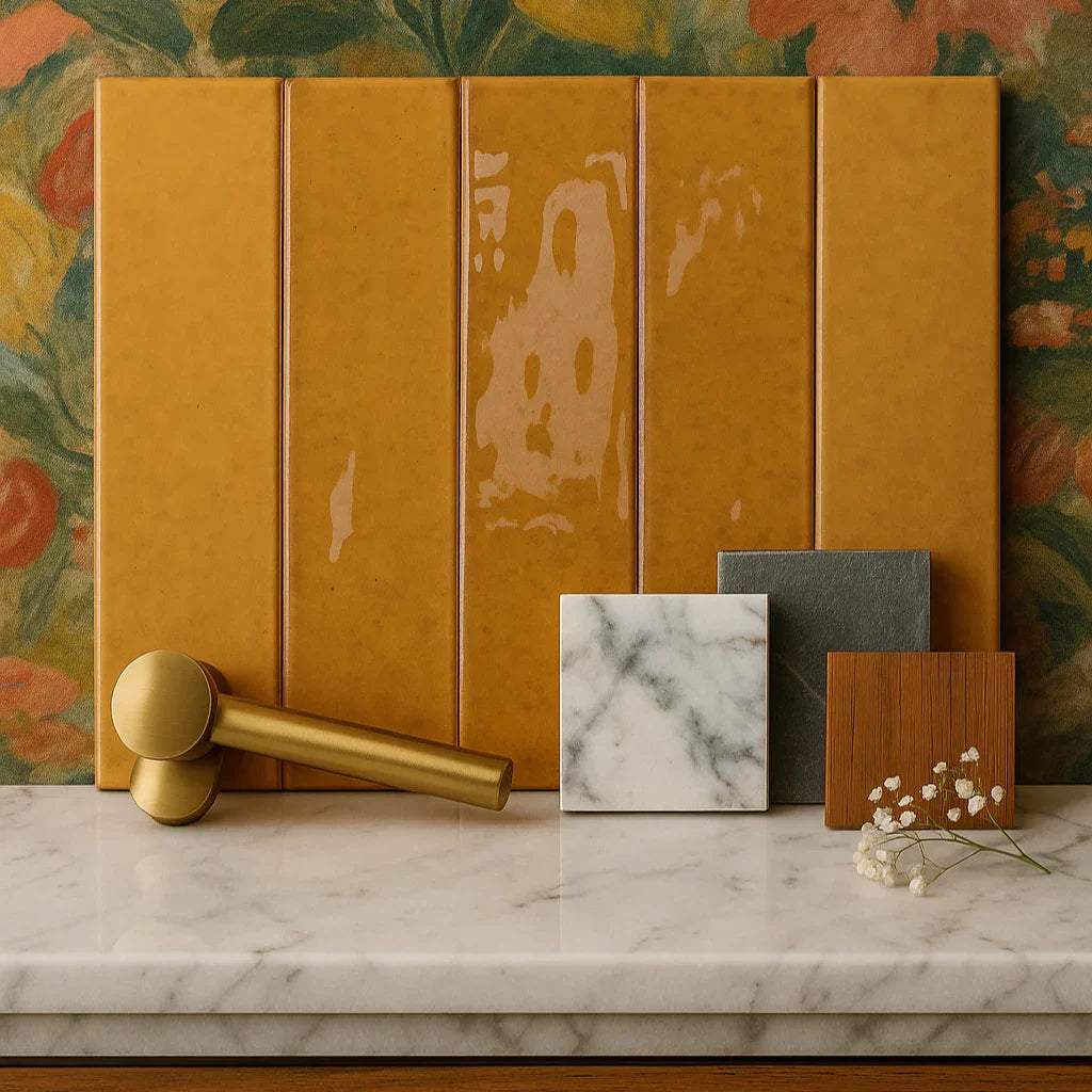 Milano Artisan Gloss Amber 60x240mm Subway Tile