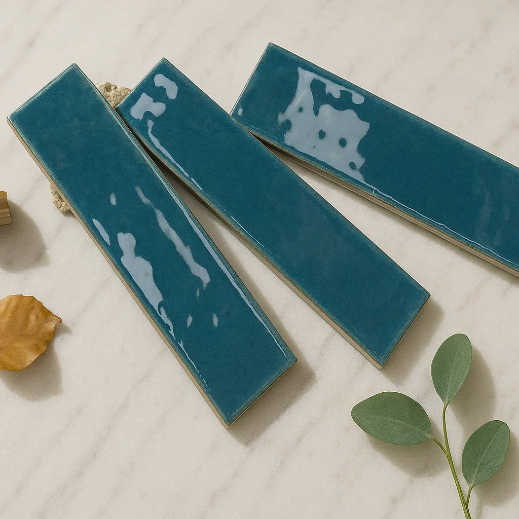 Milano Artisan Gloss Blue Reef 60x240mm Subway Tile