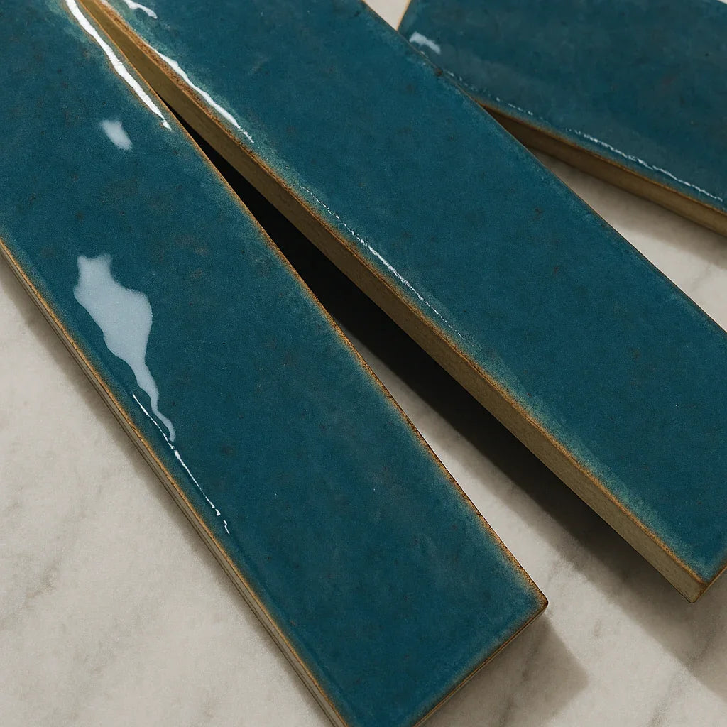 Milano Artisan Gloss Blue Reef 60x240mm Subway Tile