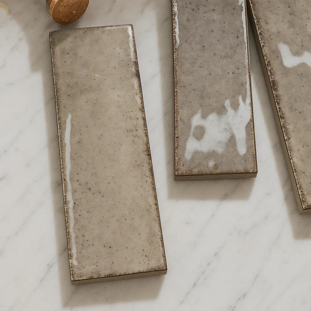 Milano Artisan Gloss Grey 60x240mm Subway Tile