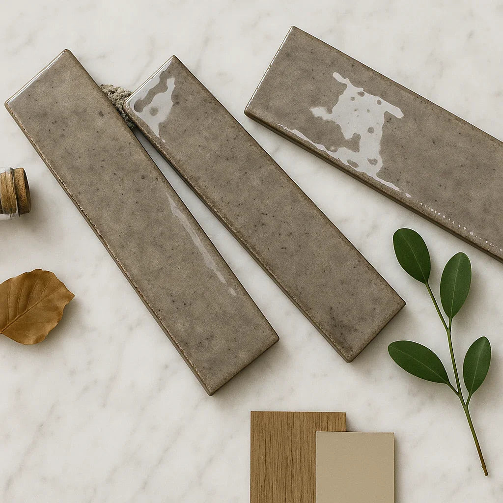 Milano Artisan Gloss Grey 60x240mm Subway Tile