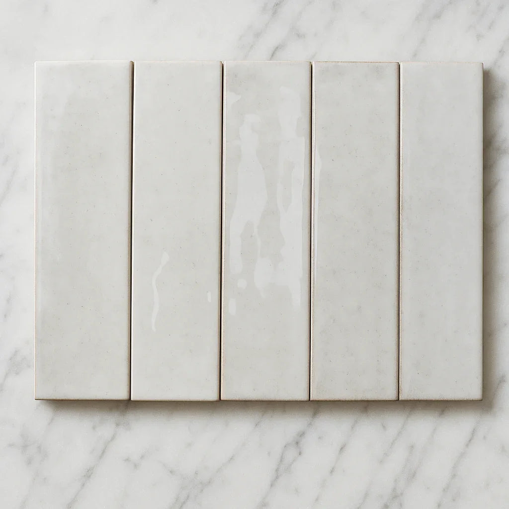 Milano Artisan Gloss Off-White 60x240mm Subway Tile