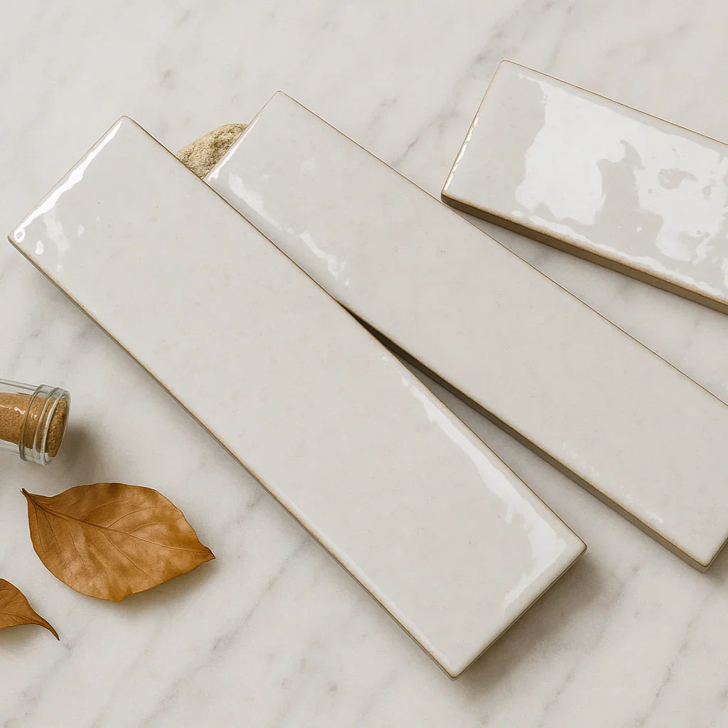 Milano Artisan Gloss Off-White 60x240mm Subway Tile