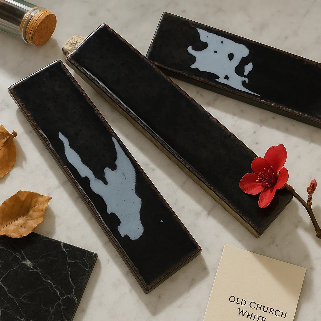 Milano Artisan Gloss Nior Black 60x240mm Subway Tile