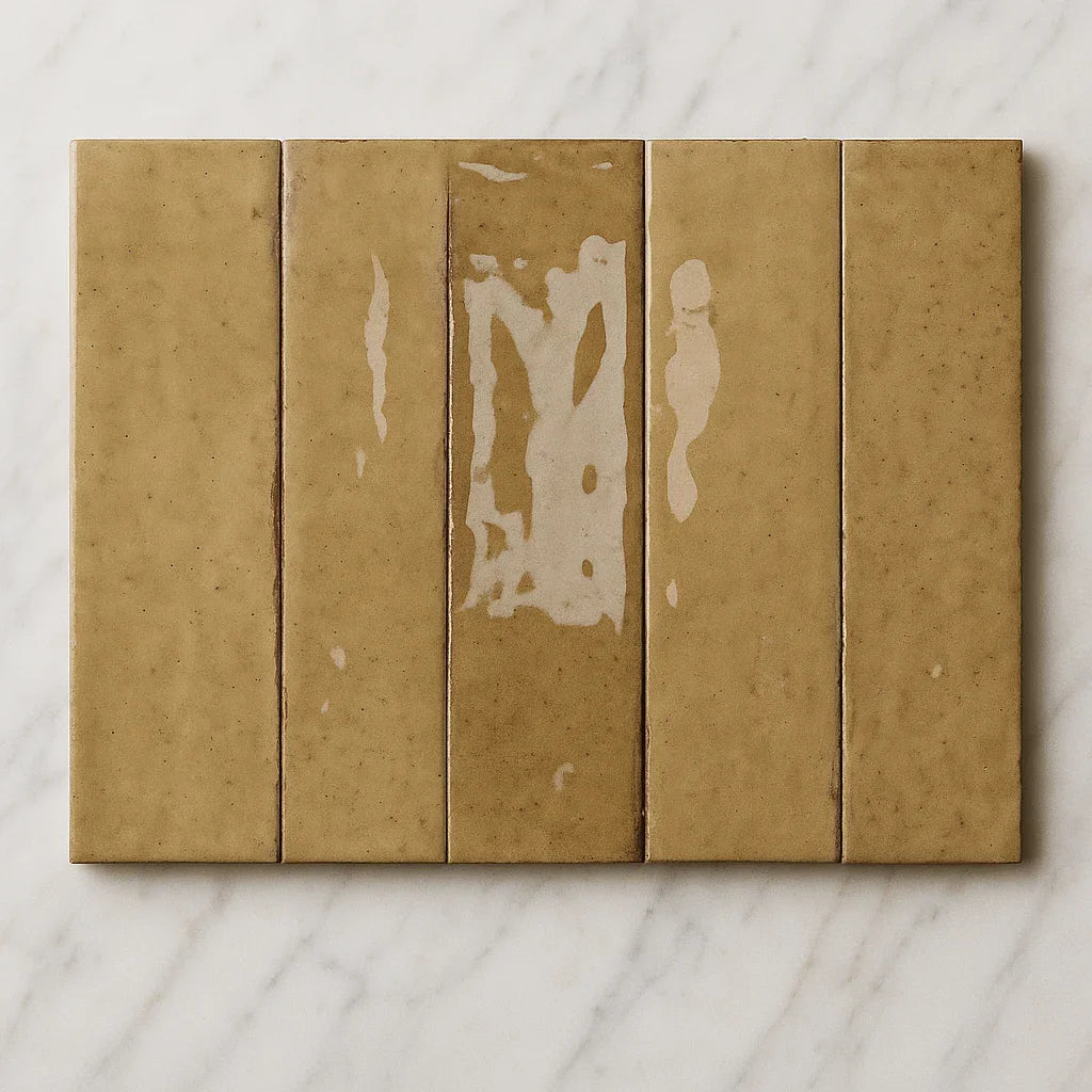 Milano Artisan Gloss Yellow Ochre 60x240mm Subway Tile