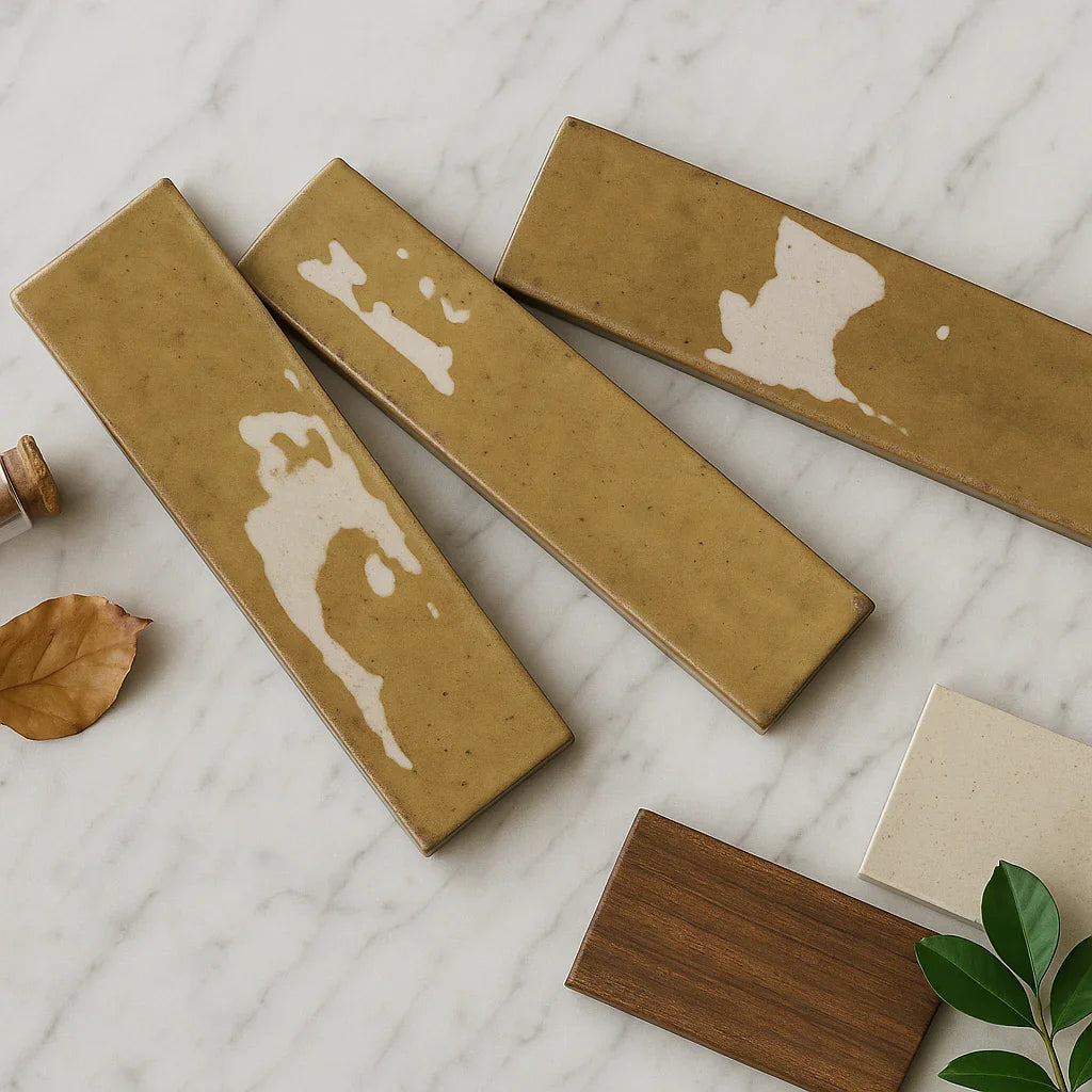 Milano Artisan Gloss Yellow Ochre 60x240mm Subway Tile