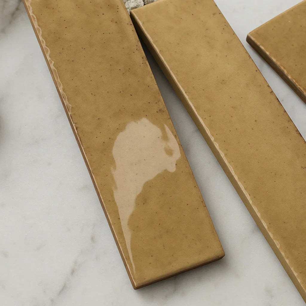 Milano Artisan Gloss Yellow Ochre 60x240mm Subway Tile