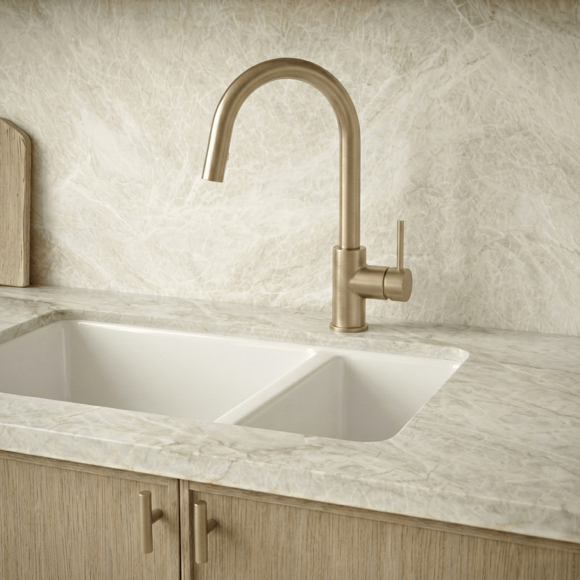 Milano Granite 835mm Double Bowl Sink, Matte White 1