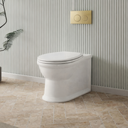 Milano Federation Concealed In Wall Wall-Faced Toilet Suite with White Seat