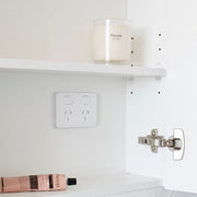 ADP Mirrored Cabinet Power Point White