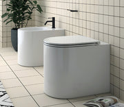 Studio Bagno Monolith Wall Faced Pan - Complete, Gloss White