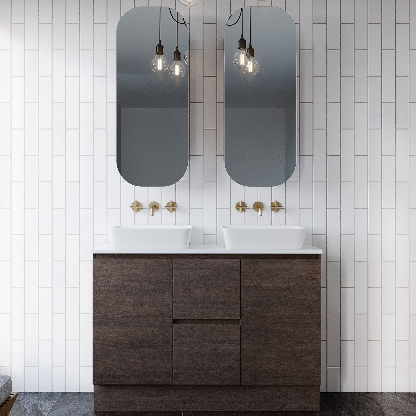 Timberline Nevada Freestanding Vanity On Kickboard