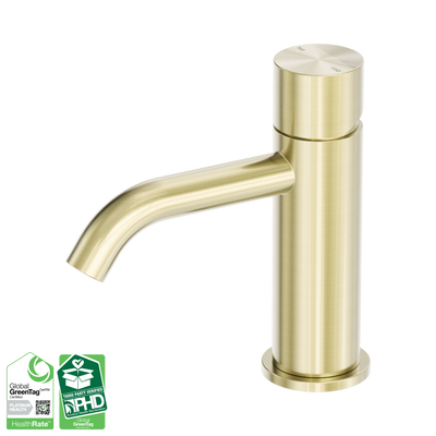 Nero Zen SS316L Basin Mixer Handless, Brushed Gold