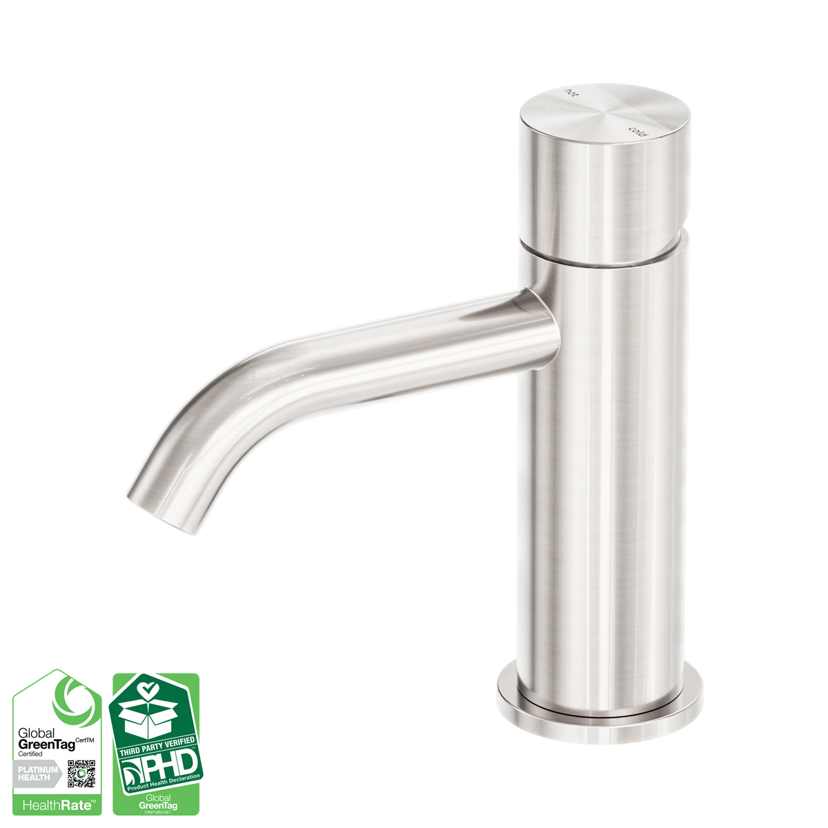 Nero Zen SS316L Basin Mixer Handless, Brushed Nickel