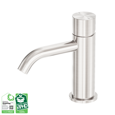 Nero Zen SS316L Basin Mixer Handless, Brushed Nickel