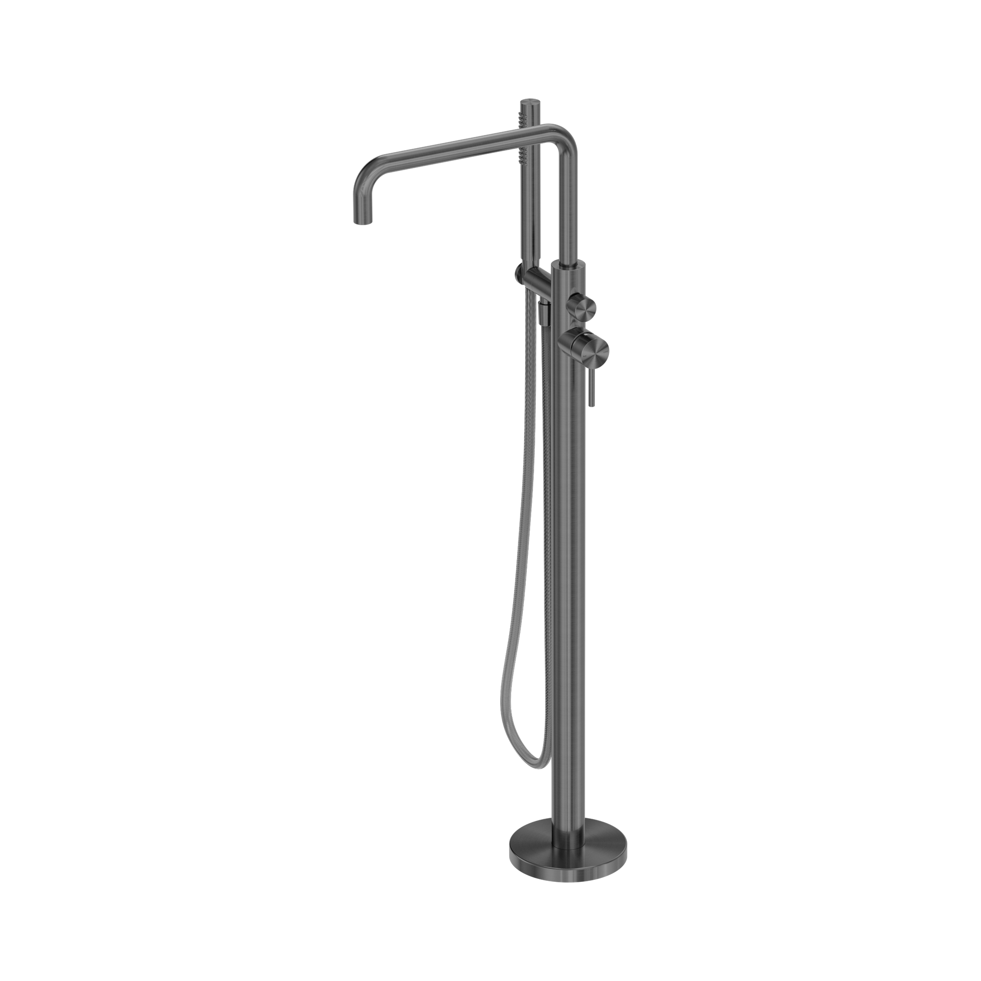 Nero Zen SS316L Freestanding Bath Mixer With Outdoor Shower Hose, Graphite