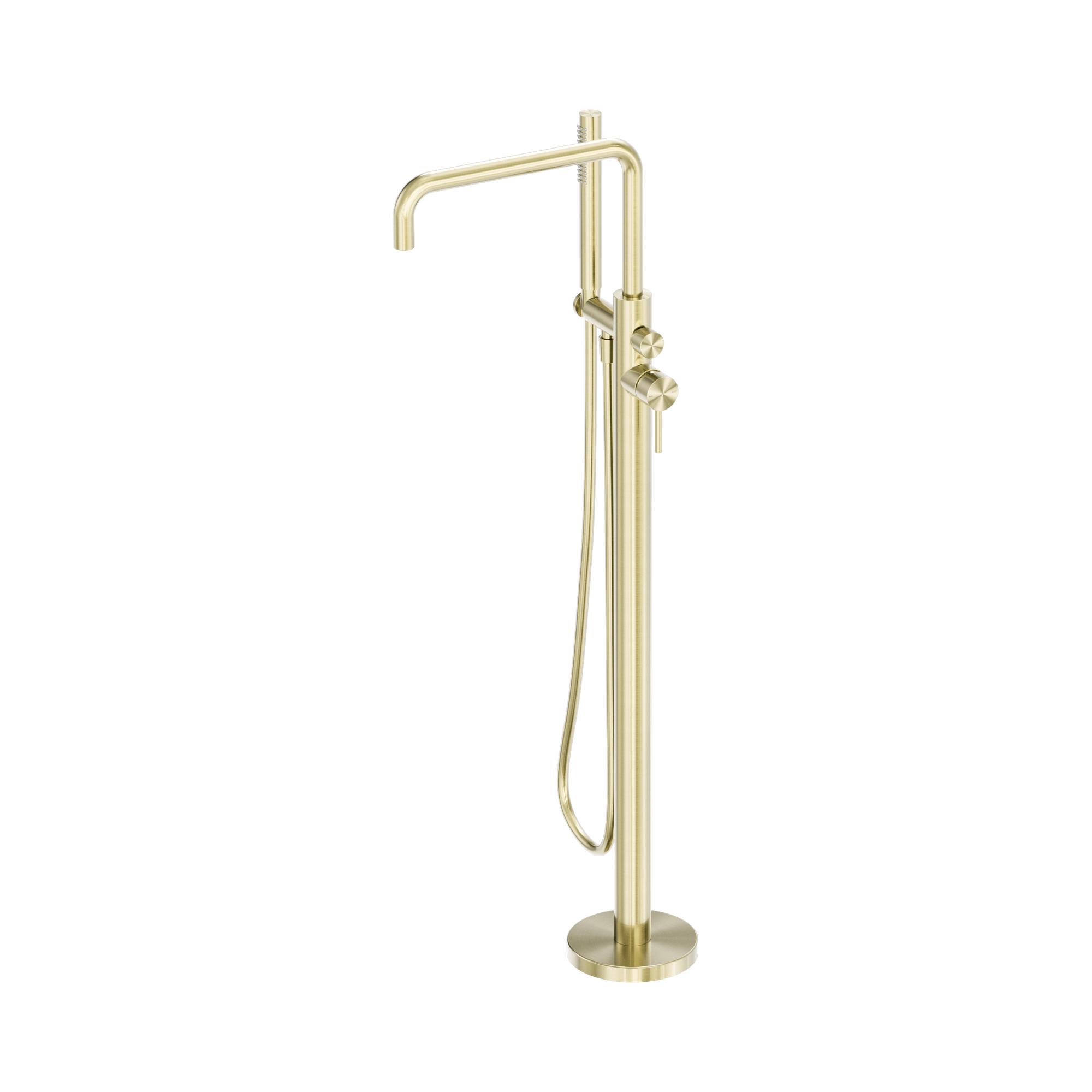 Nero Zen SS316L Freestanding Bath Mixer, Brushed Gold