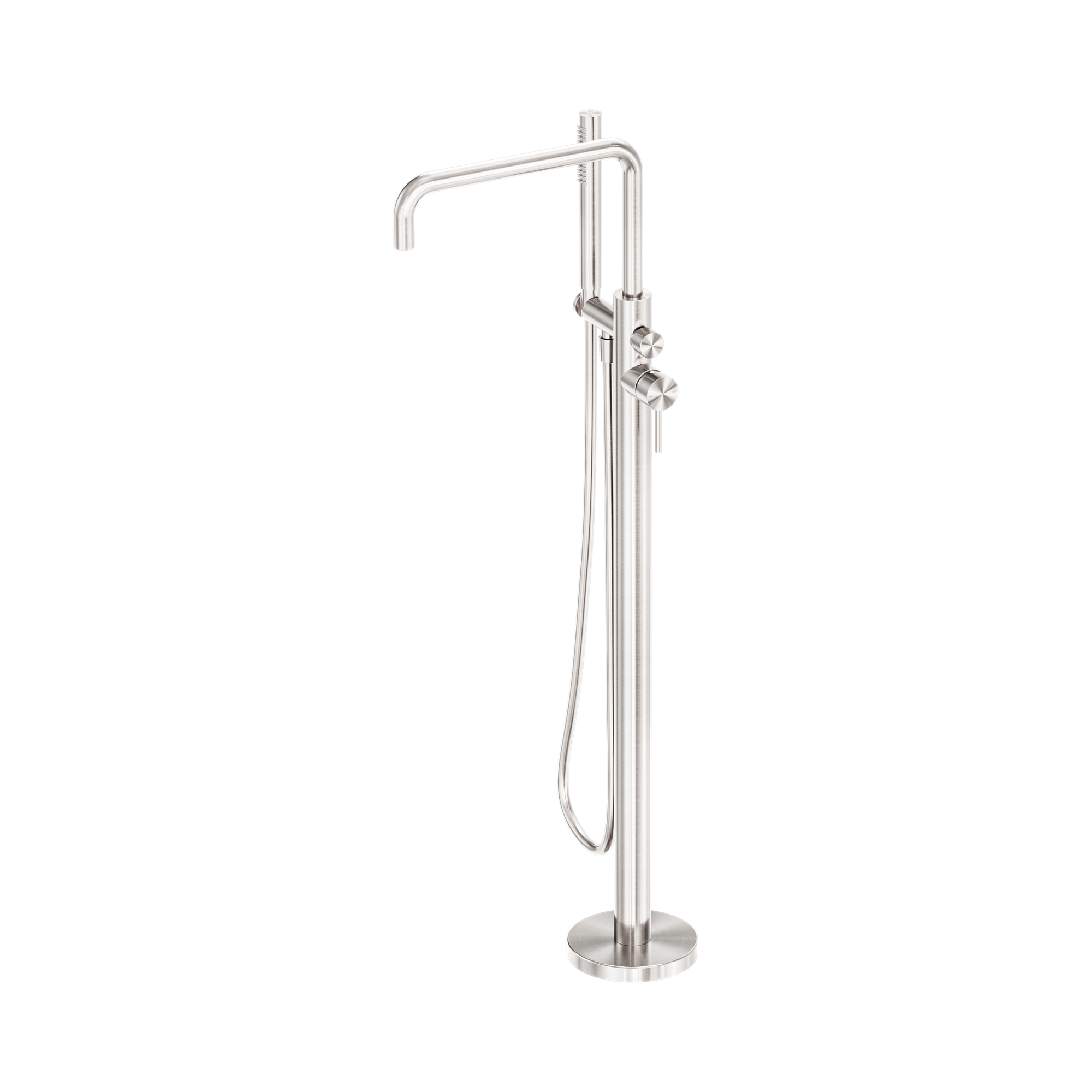 Nero Zen SS316L Freestanding Bath Mixer, Brushed Nickel