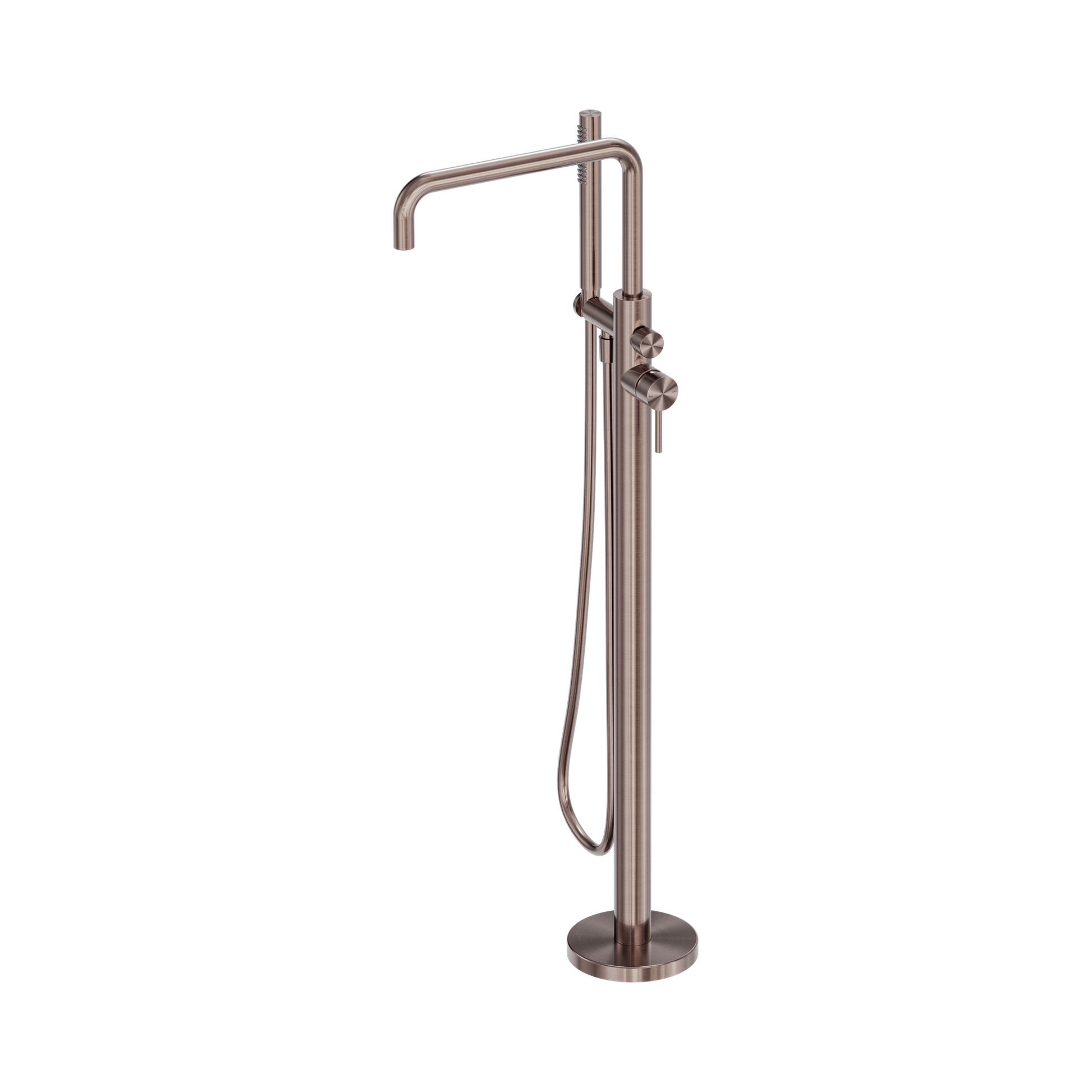 Nero Zen SS316L Freestanding Bath Mixer, Brushed Bronze