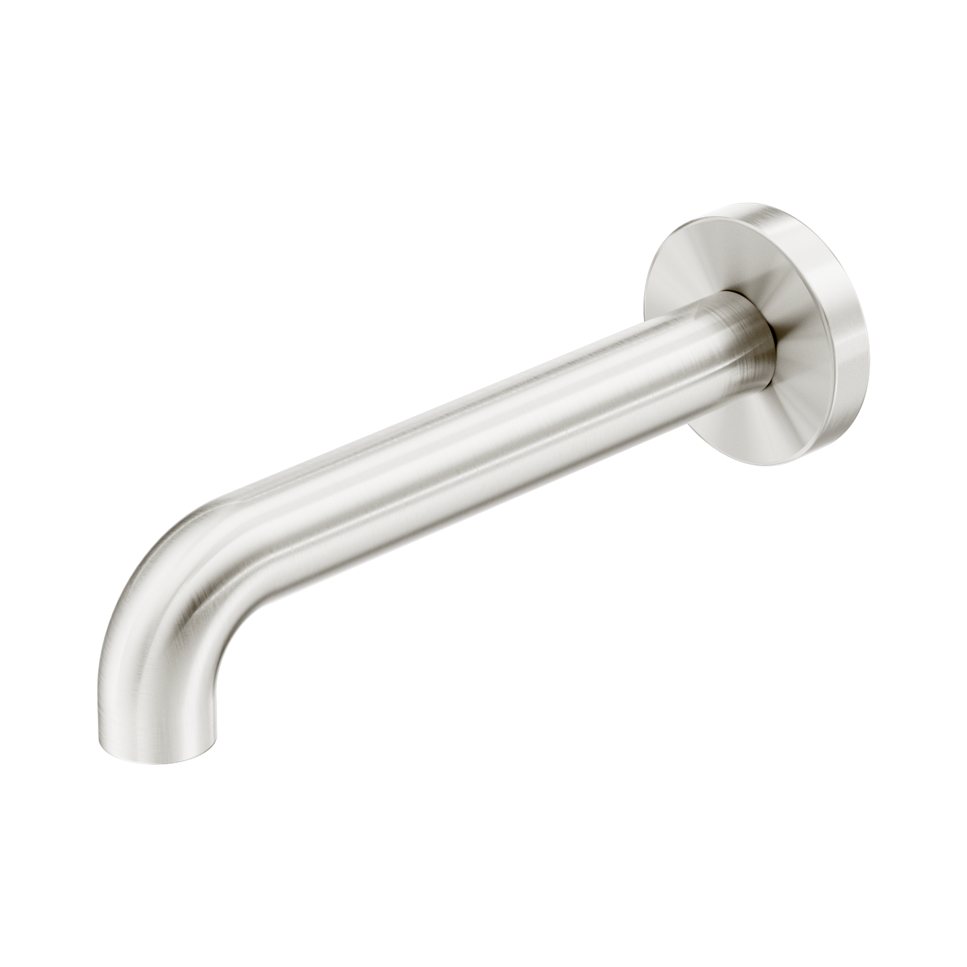 Nero Zen SS316L Round Basin/Bath Spout Only 185mm II, Brushed Nickel