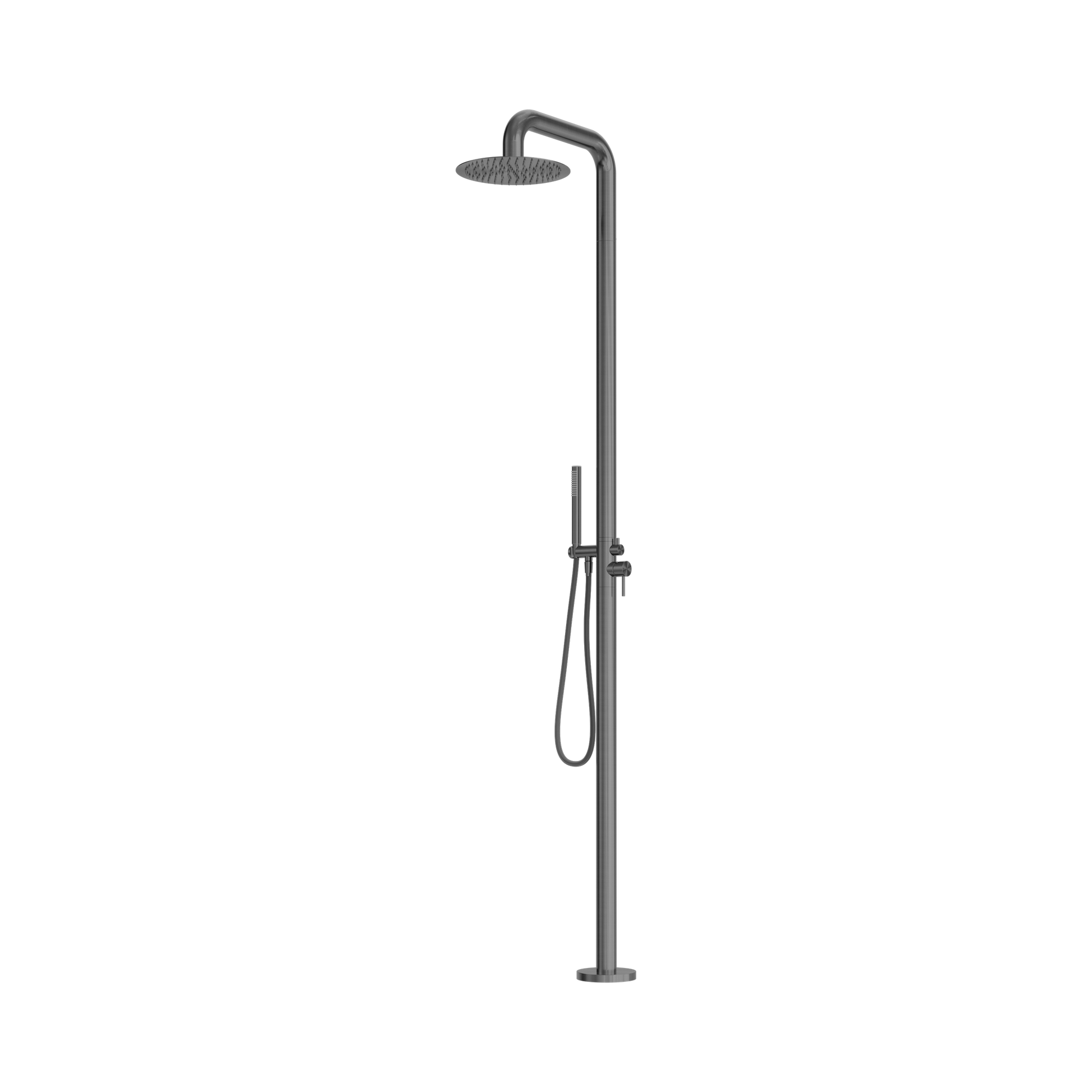 Nero Zen SS316L Outdoor Freestanding Shower Column, Graphite