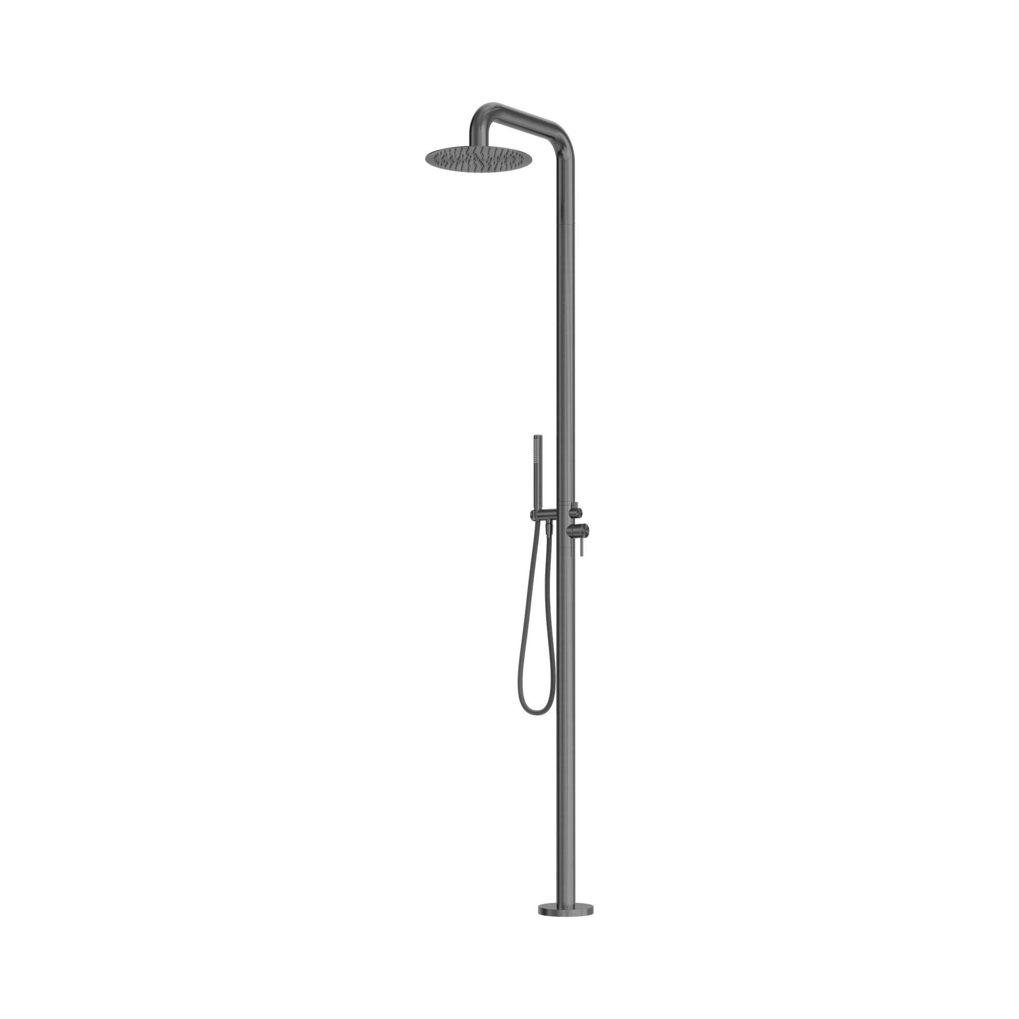 Nero Zen SS316L Outdoor Freestanding Shower Column, Graphite