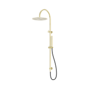 Nero Zen SS316L Twin Shower With Outdoor Shower Hose, Brushed Gold