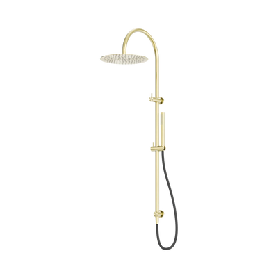 Nero Zen SS316L Twin Shower With Outdoor Shower Hose, Brushed Gold