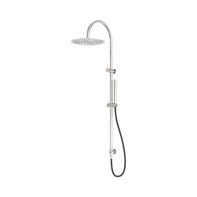Nero Zen SS316L Twin Shower With Outdoor Shower Hose, Brushed Nickel