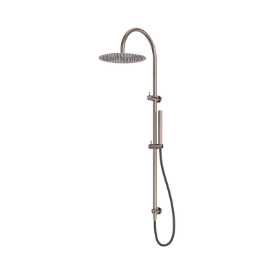 Nero Zen SS316L Twin Shower With Outdoor Shower Hose, Brushed Bronze