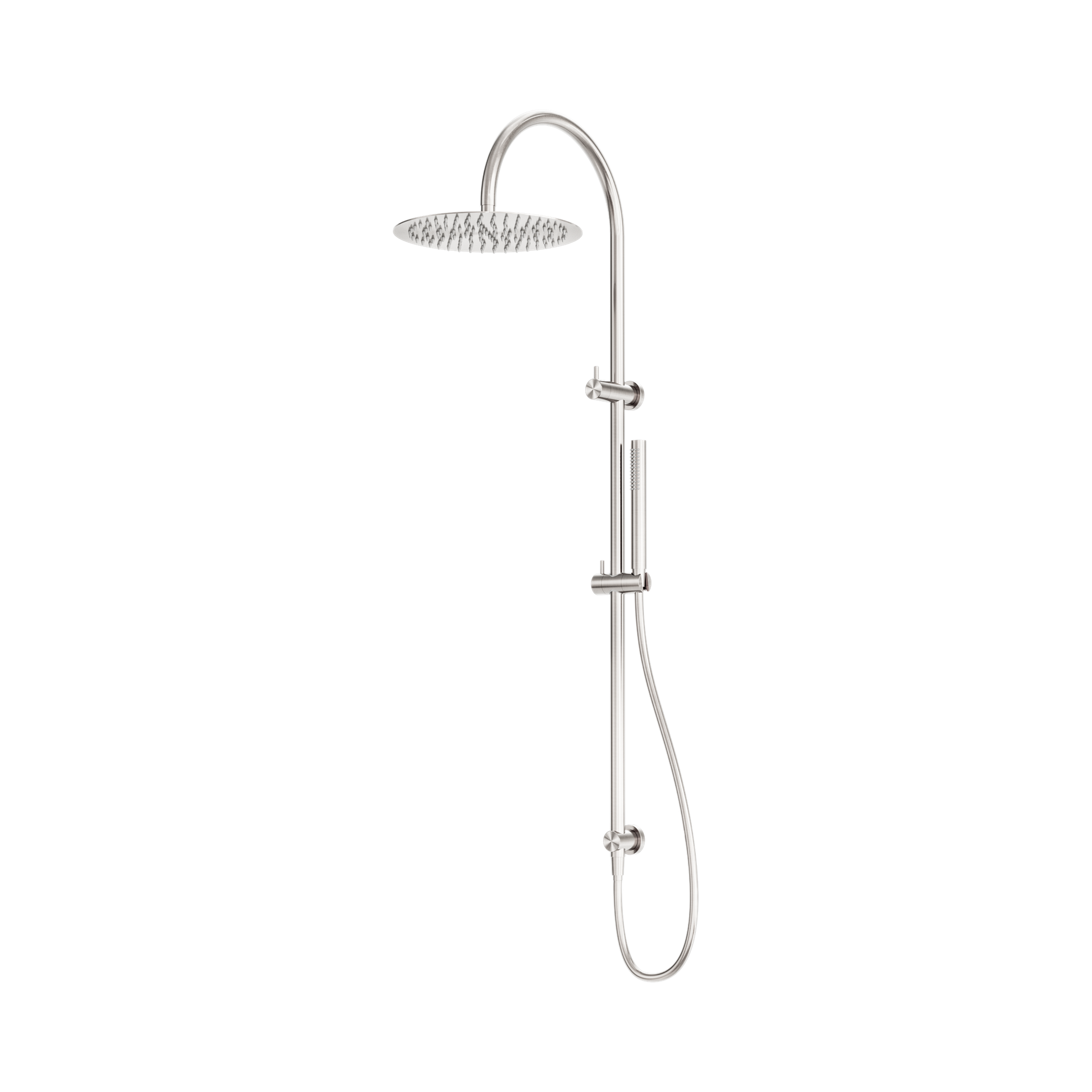 Nero Zen SS316L Twin Shower, Brushed Nickel