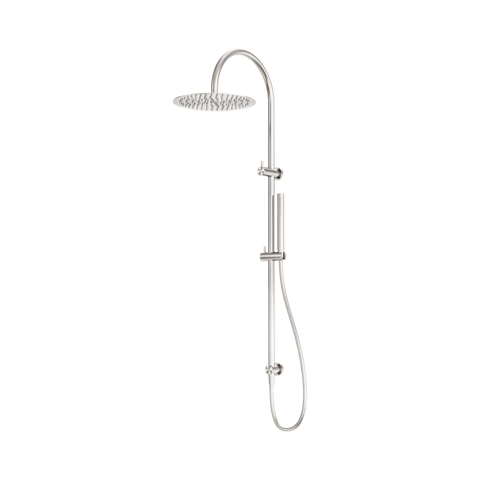 Nero Zen SS316L Twin Shower, Brushed Nickel