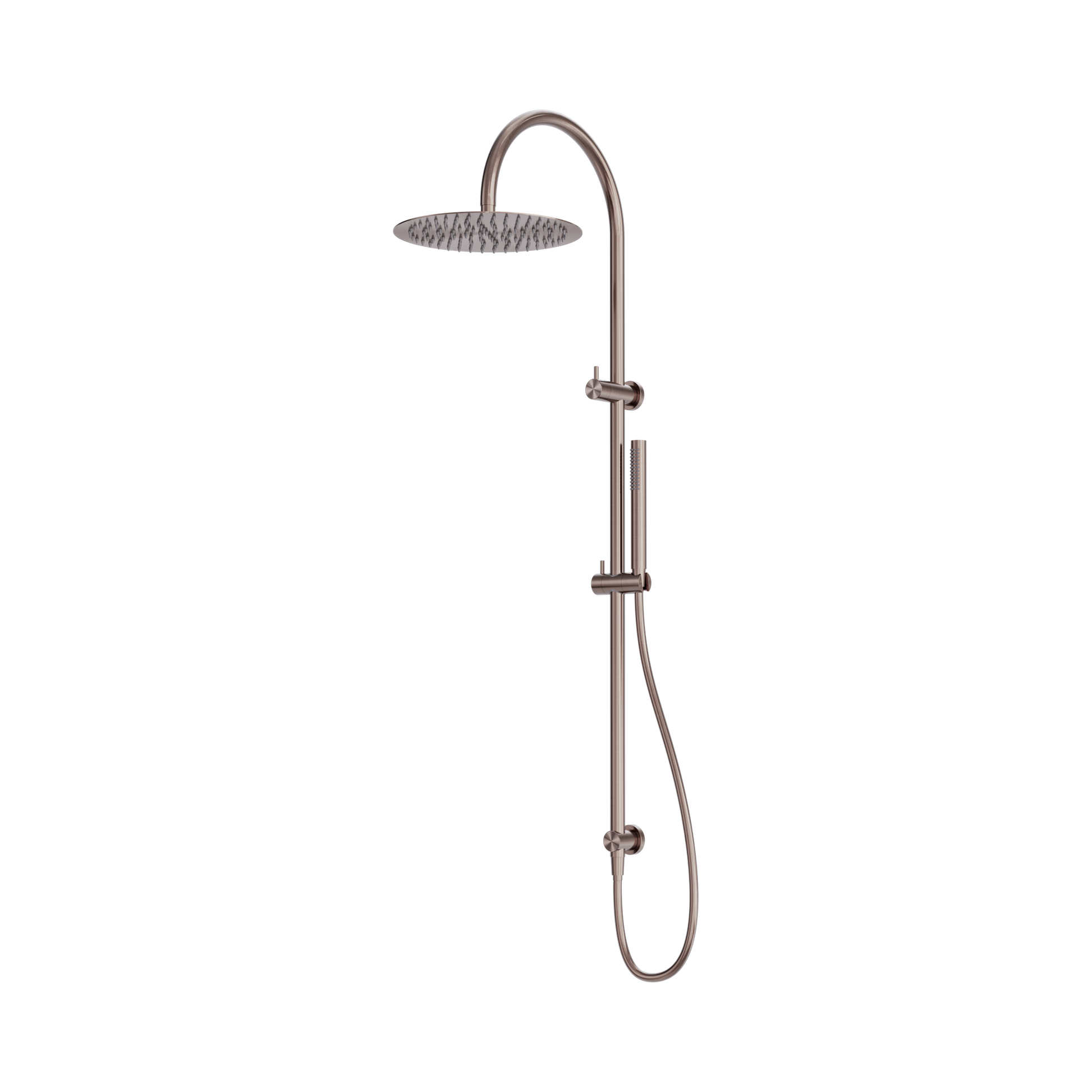 Nero Zen SS316L Twin Shower, Brushed Bronze