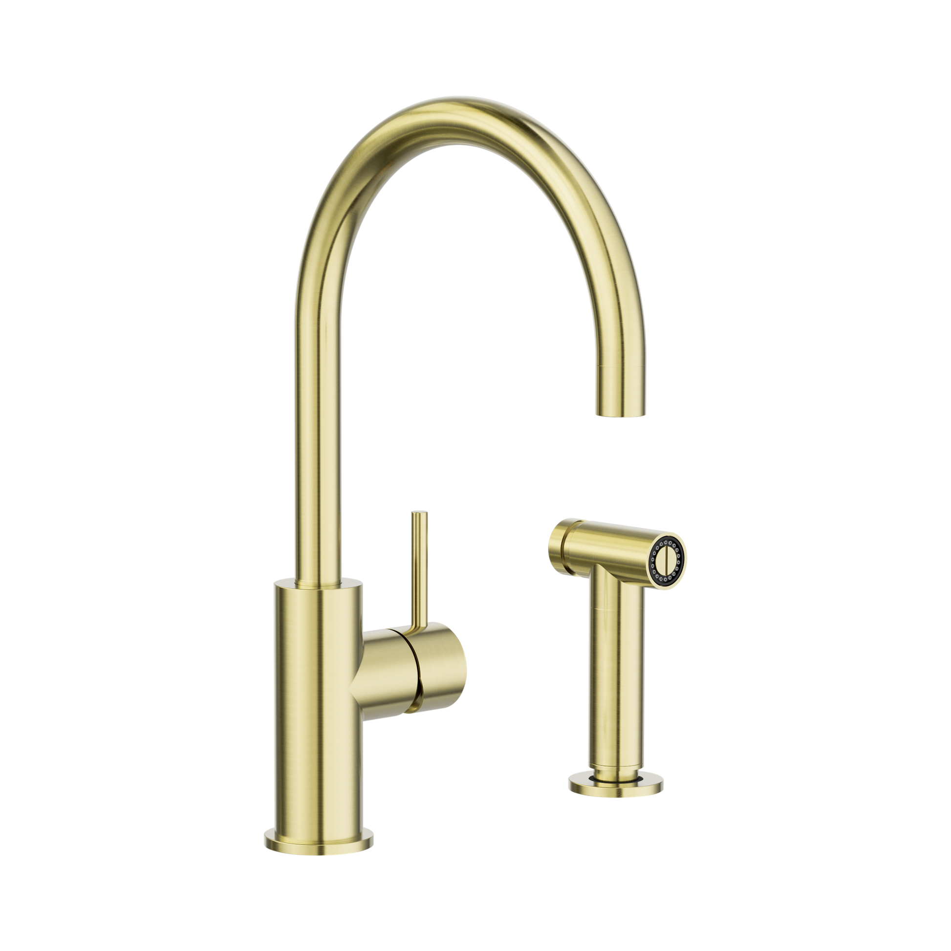 Nero Zen SS316L Kitchen Mixer With Hand Spray, Brushed Gold