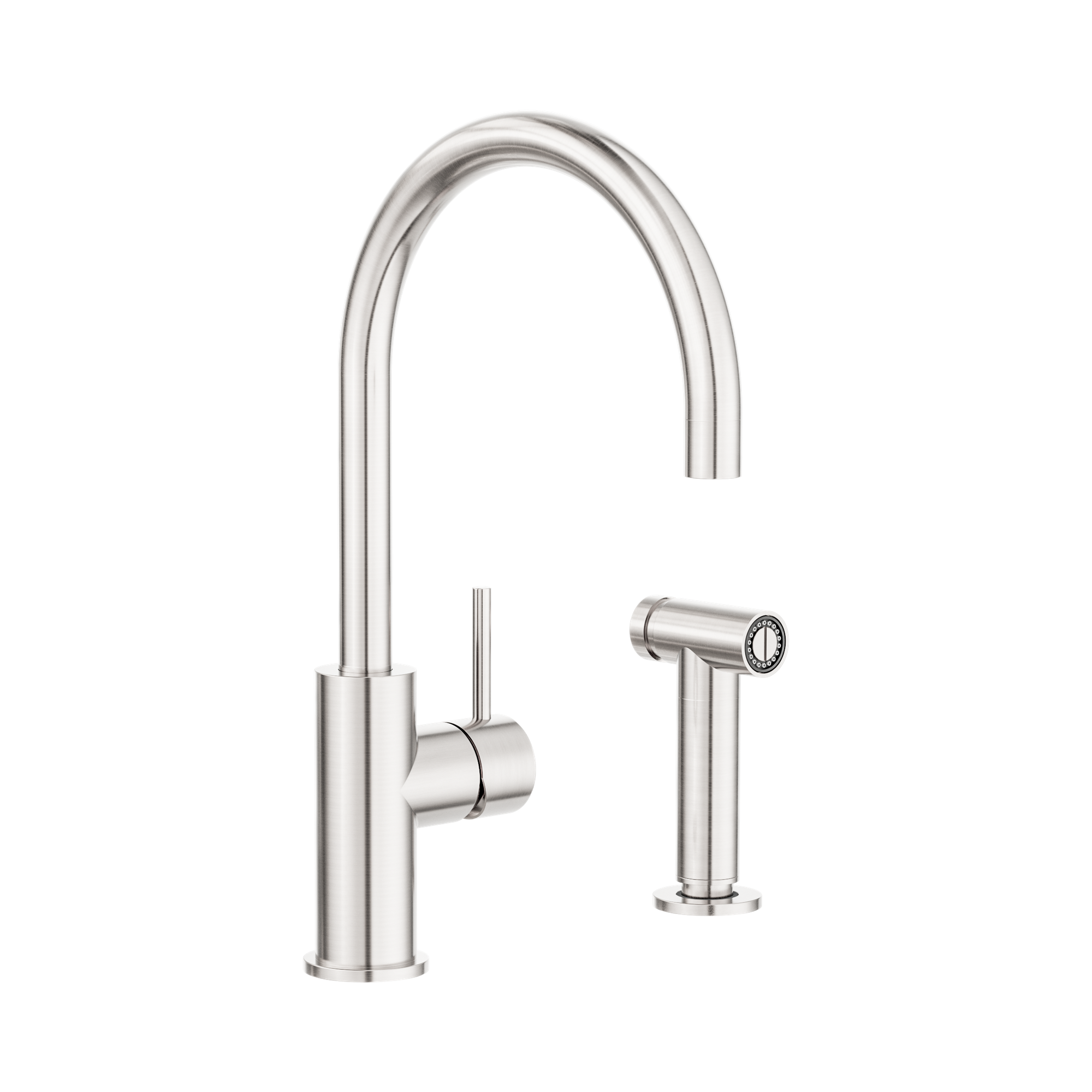Nero Zen SS316L Kitchen Mixer With Hand Spray, Brushed Nickel