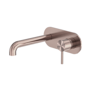 Nero Zen SS316L Wall Mixer Set 185mm Spout, Brushed Bronze